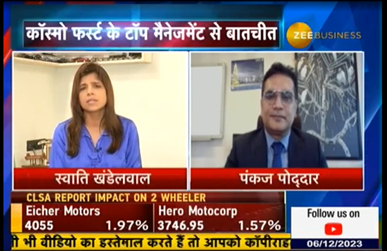 Mr Pankaj Poddar, Group CEO, Cosmo First, In Conversation With Swati Khandelwal | Zee Business