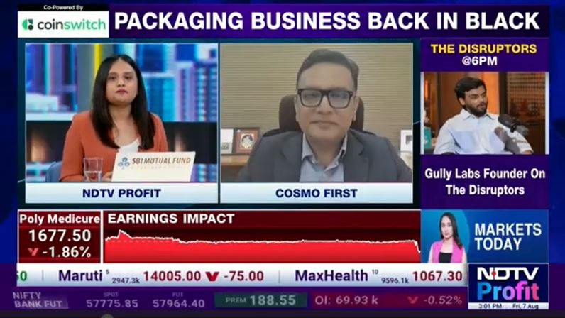 Mr Pankaj Poddar, Group CEO, Cosmo First, in Conversation with NDTV Profit on Q1 FY27